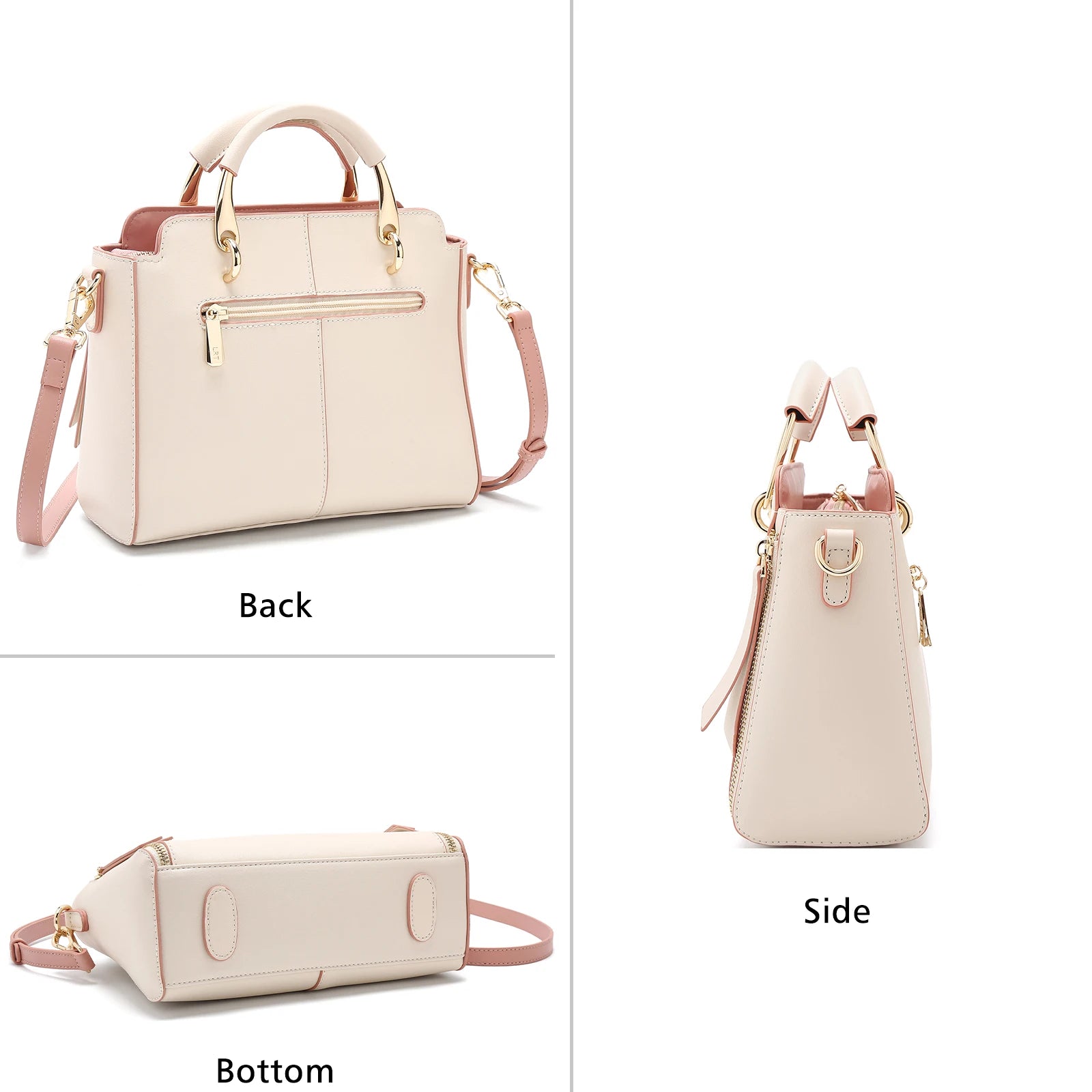 LAORENTOU Bolso grande de hombro de cuero dividido para mujer, bolso grande para mujer, bolso cruzado 2025