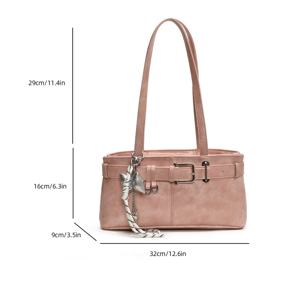 Bolso Hombro Diseño Hebilla Cinturón Lujo | Moda Versátil Tendencia Costa Rica