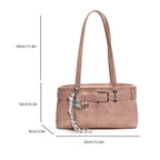 Bolso Hombro Diseño Hebilla Cinturón Lujo | Moda Versátil Tendencia Costa Rica