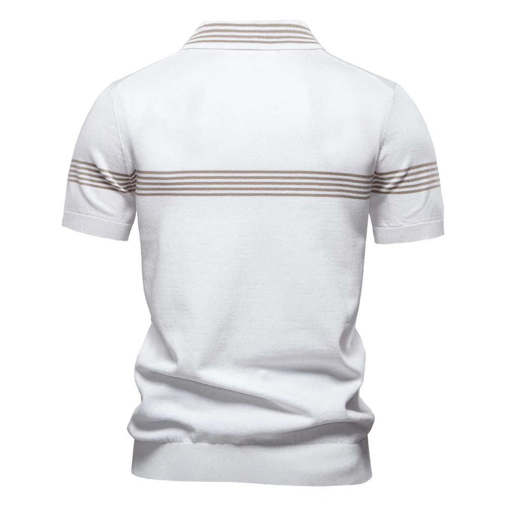 Polo Ajustado Negocios Hombre | Liso o Rayas Transpirable | Tallas S-XXL | Tico Trendy