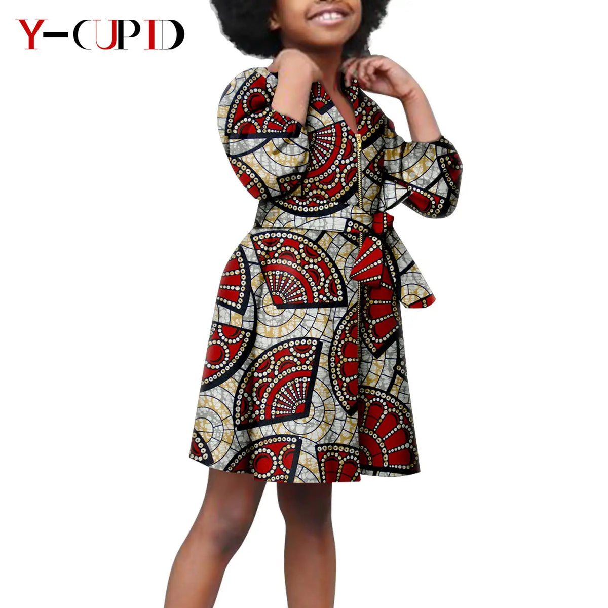 Abrigo Largo Dashiki Cinturón Niño | Algodón Encerado | Tallas XS-XXL | Tico Trendy