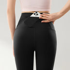 Leggings Piel Tiburón PV | Cintura Alta Bolsillo Espalda | Ajustado Sexy Fitness Yoga | Ticotrendy