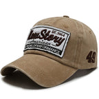 Gorra Vintage con Visera Curvada Bordada para Actividades al Aire Libre