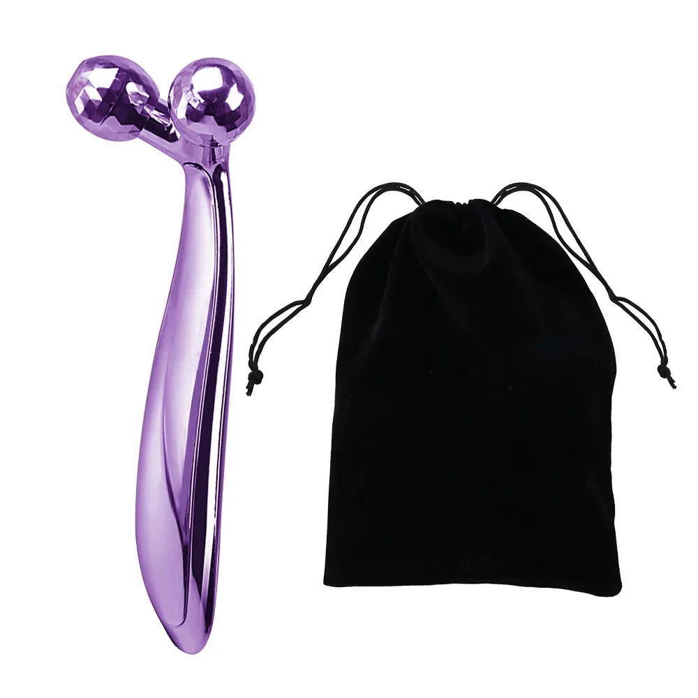 Masajeador Facial Rodillo 3D Manual | Forma Y Antiarrugas Lifting | Rotación 360 Relax