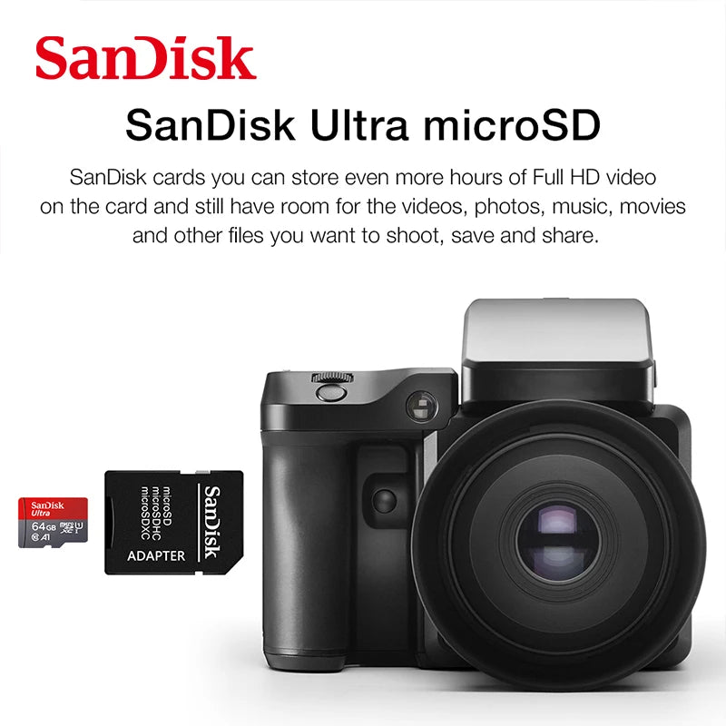Tarjeta Micro SD Sandisk Ultra | Clase 10 A1 V10 | Almacenamiento 4K | Ticotrendy