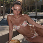 Bikini Bordado con Acero - Traje de Baño Dividido Sexy