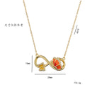 Cadena de acero inoxidable, collares creativos con símbolo infinito para mujeres y niñas, gargantilla de mariposa esmaltada bonita, accesorios de joyería