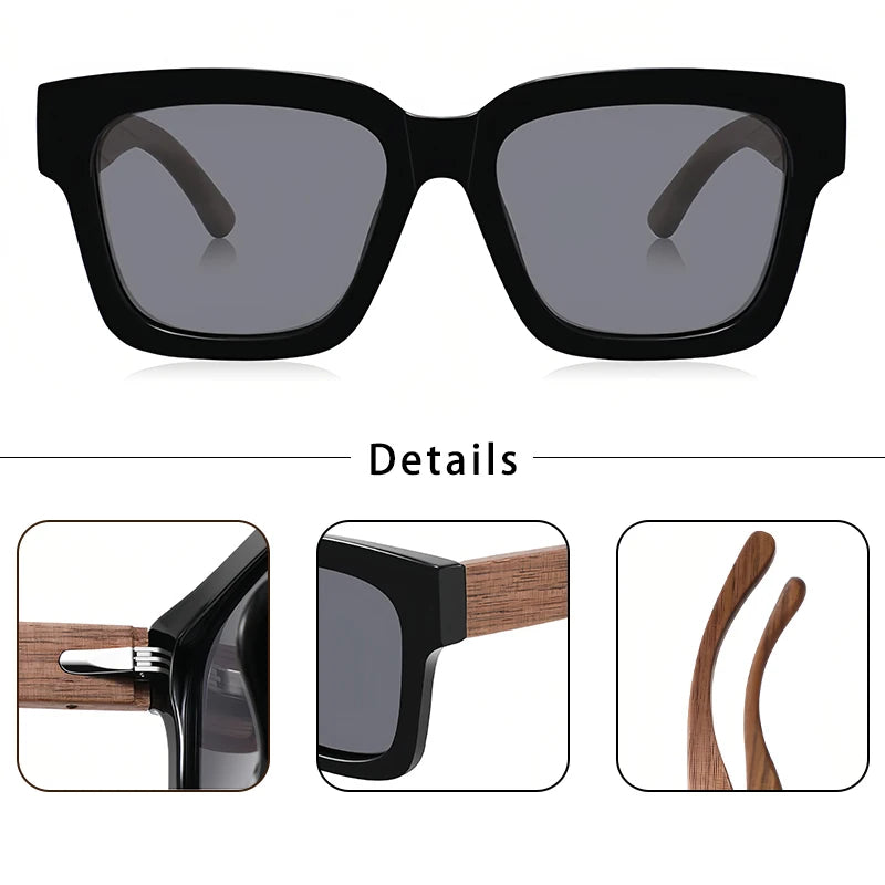 Gafas de Sol de Madera Natural | Lentes Polarizadas UV400 | Estilo Clásico