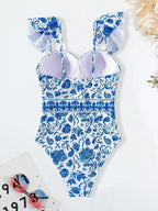 Traje de Baño de Una Pieza Sexy | Estampado Retro | Estilo Tico