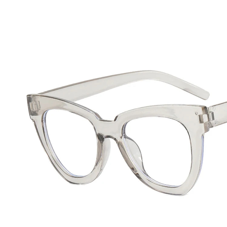 Montura Gafas Ojo Gato Marco Grande Retro Unisex | Antiazules Ópticas Titanio Plástico