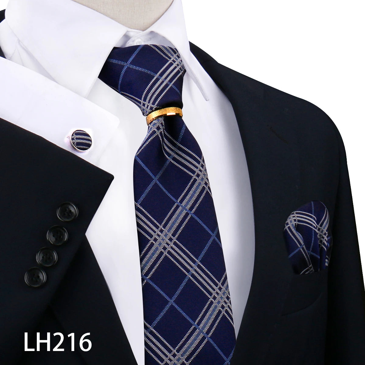 Set De Corbata Anillo Gemelos Pañuelo Accesorio De Traje Boda
