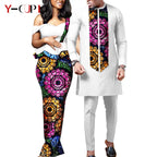 Vestido Dashiki Africano Caftán Boda Pareja | Camisa y Pantalón | Tallas XS-6XL | Tico Trendy