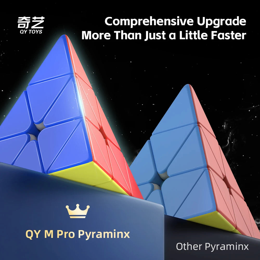 QiYi M Pro pirámide insignia/Pioneer UV 3x3 pirámide magnética Cubo mágico educación de velocidad profesional juguetes para niños Cubo mágico