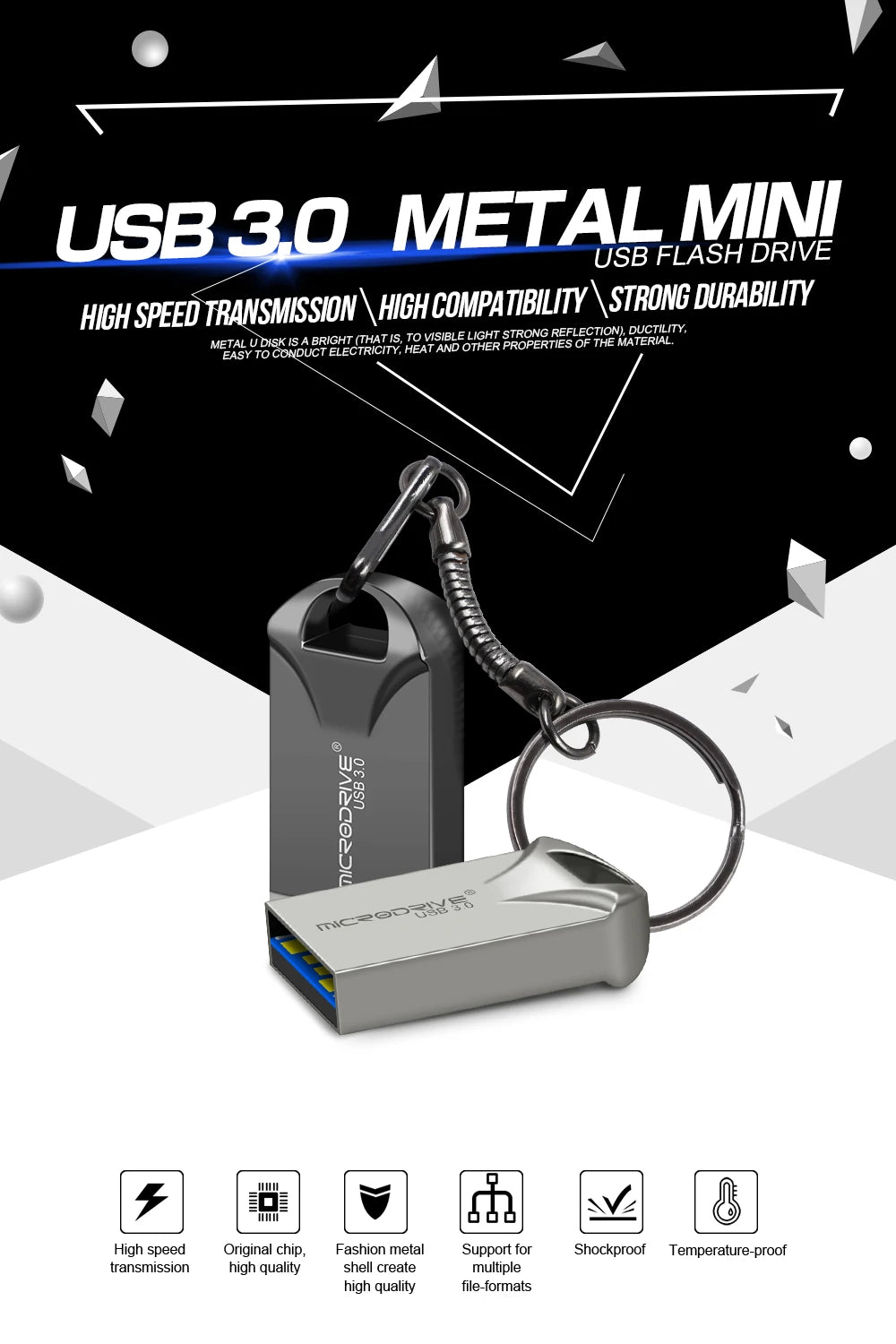 Memoria USB Mini Metal | USB 3.0 Compacta | Ticotrendy Costa Rica