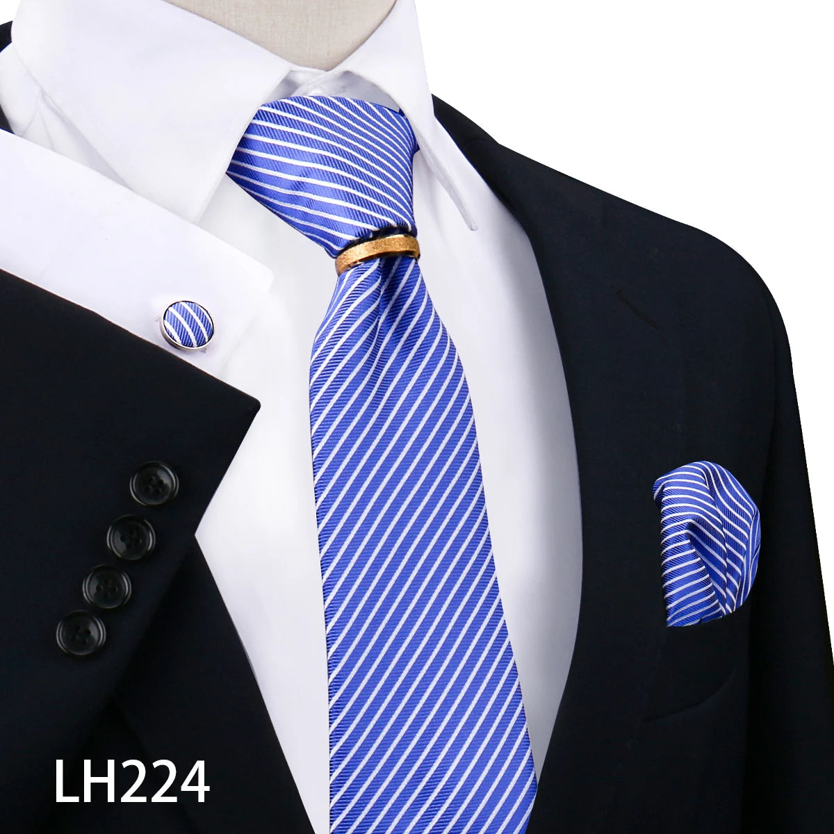 Set De Corbata Anillo Gemelos Pañuelo Accesorio De Traje Boda