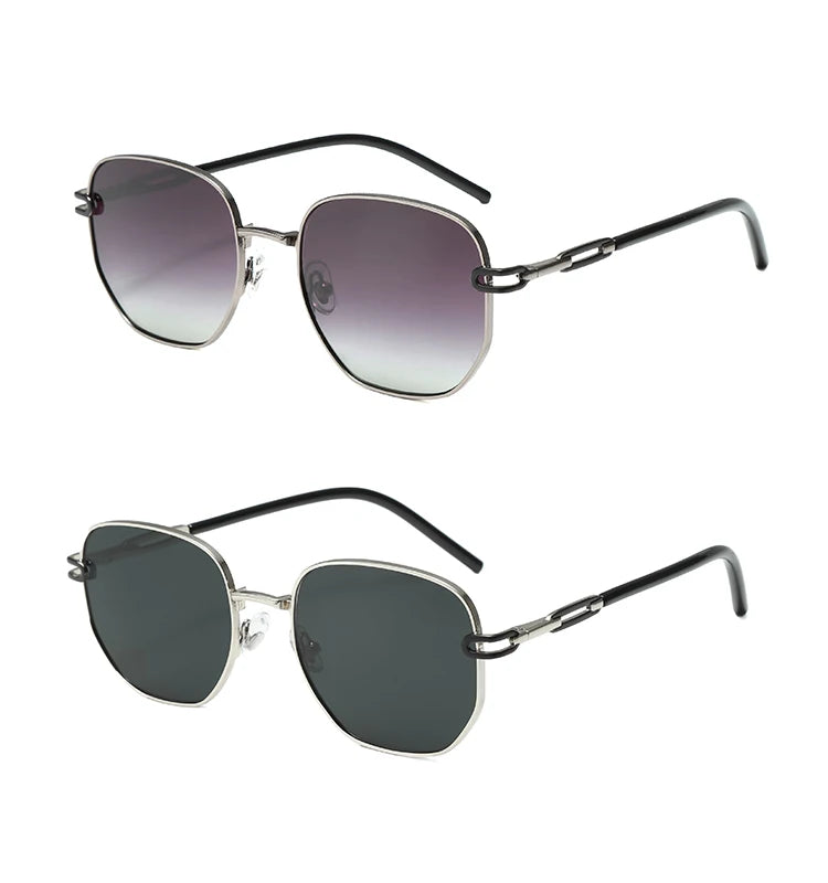 Gafas de Sol CATERSIDE Polarizadas | Lentes Poligonales | Montura Metal | UV400