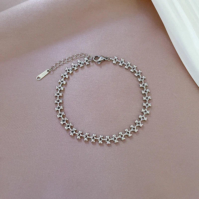 Pulsera de acero inoxidable para hombre y mujer, brazalete de moda, accesorios de joyería, regalos