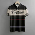 Polo Hombre Golf Casual Negocios Manga Corta Rayas | Respirable Elástico