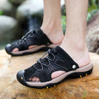 Sandalias Cuero Genuino Hombre Playa Casual Hechas a Mano | Estilo Conciso Lujo