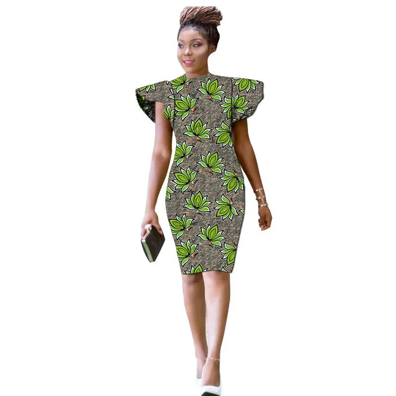 Vestido Dashiki Africano hasta la Rodilla