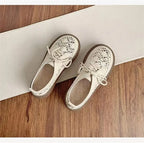 Zapatillas de Malla Transpirable | Estampado Blanco | Suela Suave Antideslizante | Tejido Cómodo