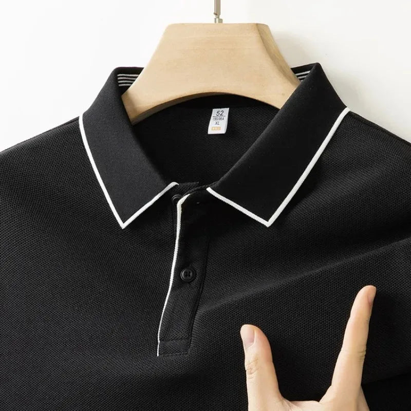 Polo Clásico Hombre ∣ Verano Manga Corta ∣ Color Sólido Básico