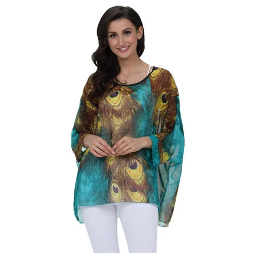 Vestido casual bohemio estilo chiffon disponible en tallas grandes 4XL 5XL 6XL vestido vintage floreado con cuello en O camiseta estilo long top