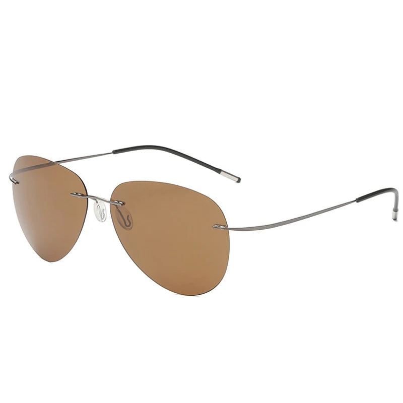 Gafas de Sol Caterside Polarizadas | Lentes Ultraligeras de Aleación de Titanio | Sin Montura