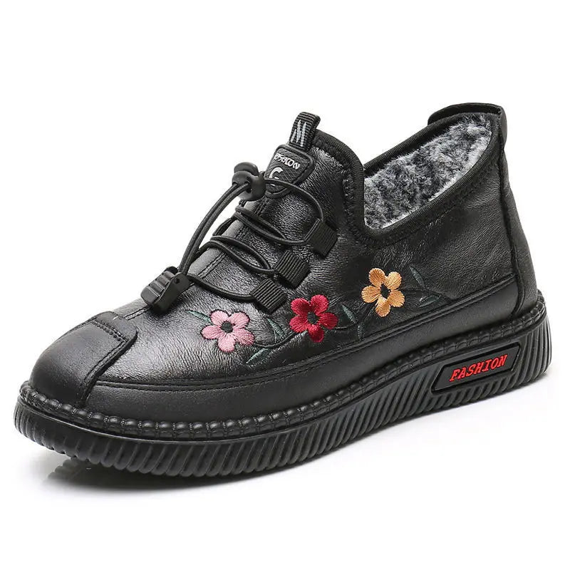 Zapatillas De Invierno Para Mamá | Mocasines Tipo Oxford Felpa Calidad