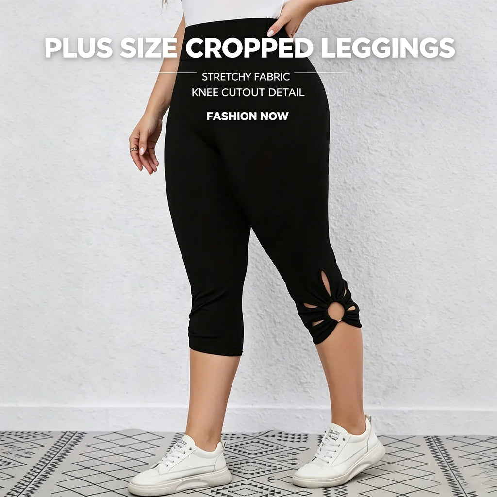 Leggings Elásticos Talla Grande | Pantalones Capri Sin Costuras | Cintura Elástica para Verano | Tico Trendy