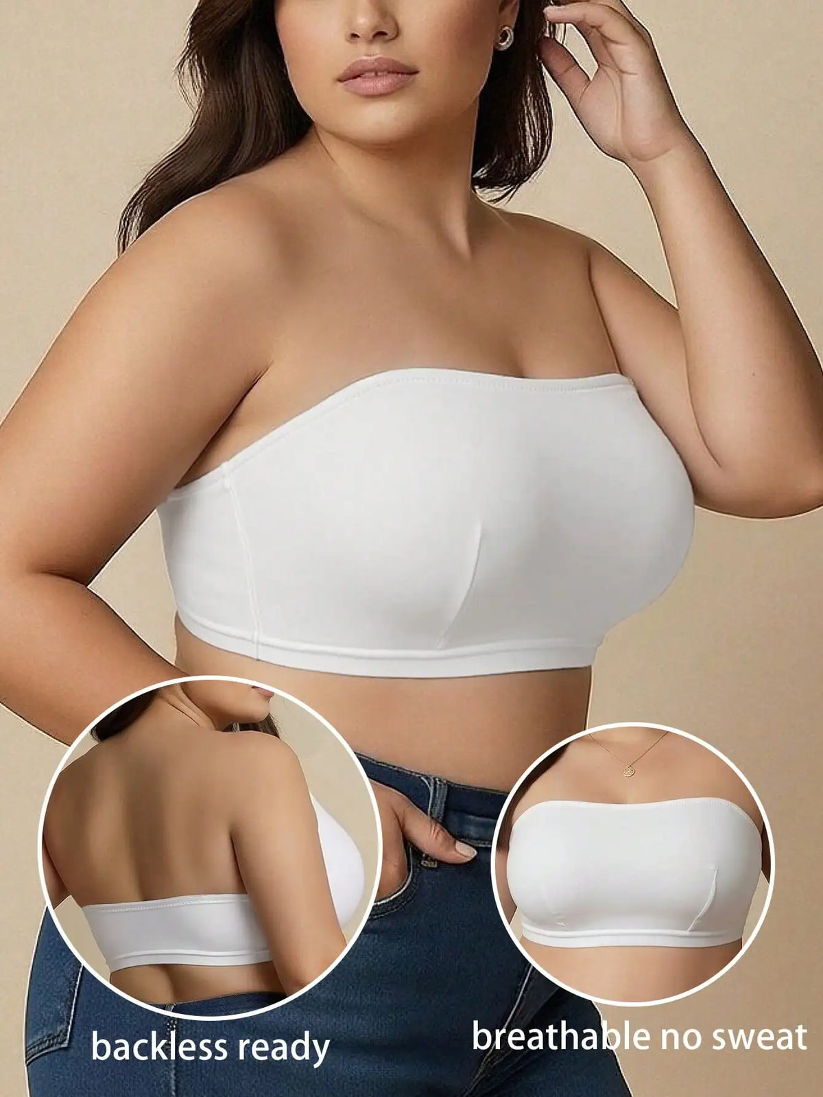 Sujetador Bandeau Inalámbrico Sin Costuras Anticaida | Tico Trendy
