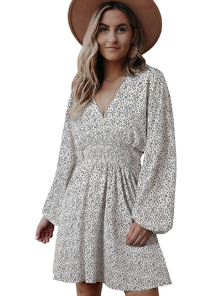 Vestidos Cortos Elegantes para Mujer | Negro y Estampados | Manga Larga