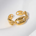 Anillo Café Cubano Ajustable | Hip Hop | Dorado Y Plateado | Ticotrendy