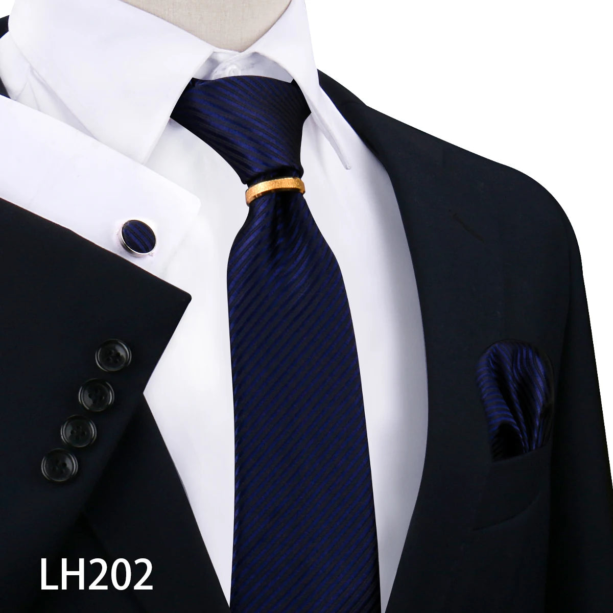 Set De Corbata Anillo Gemelos Pañuelo Accesorio De Traje Boda