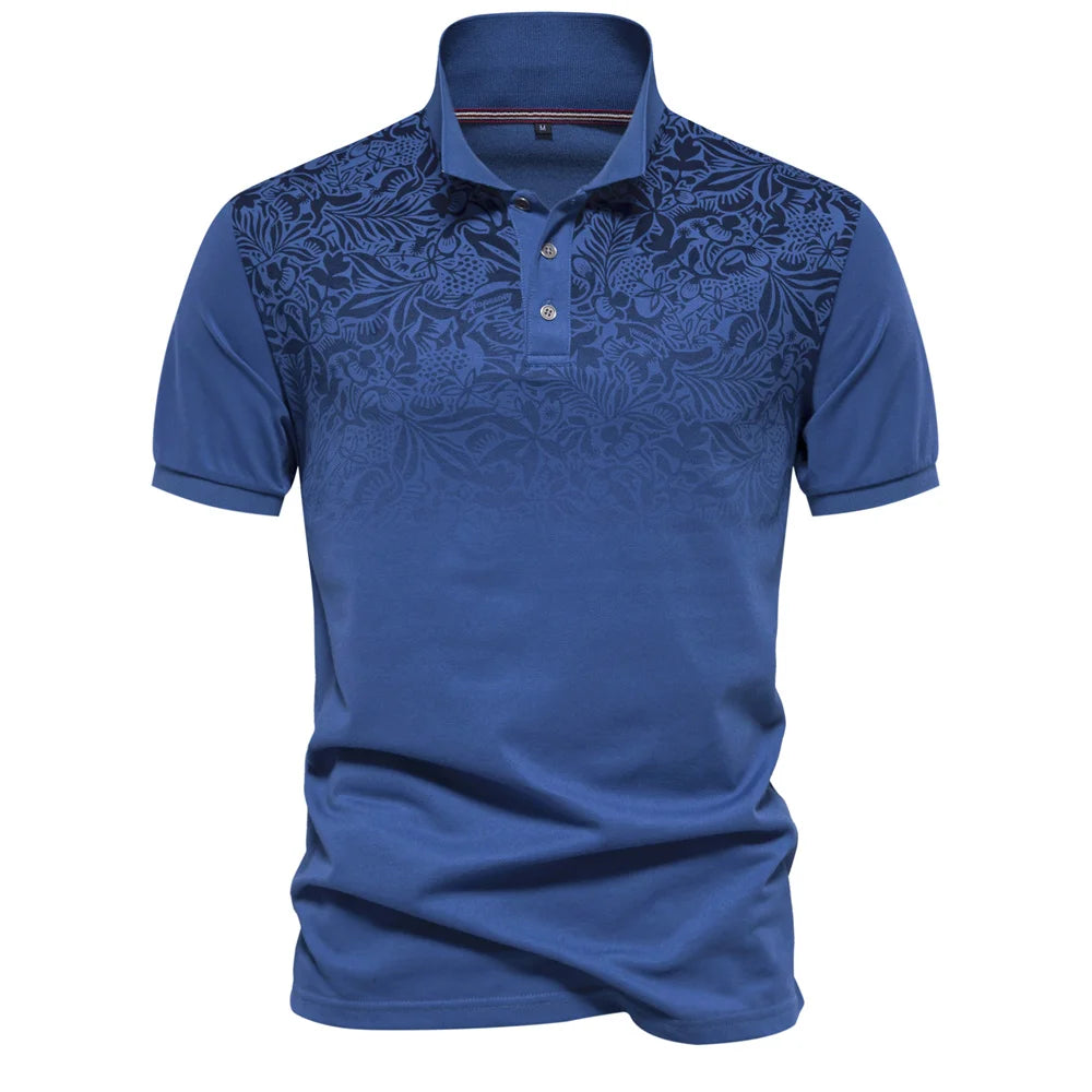 Polo Mezcla Algodón Estampado Degradado Hombre | Manga Corta Verano | Tallas S-XXL | Tico Trendy