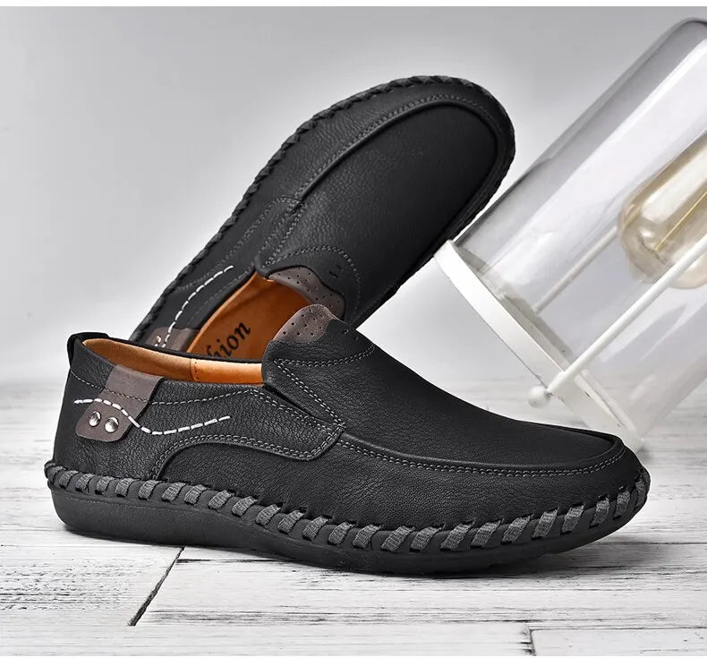 Mocasines Lujo Hombre ∣ Cuero Suave ∣ Zapatos Cómodos para Conducir