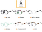 Montura Gafas Asimétricas Retro Redondas Cuadradas | Lentes Transparentes Unisex Ópticas