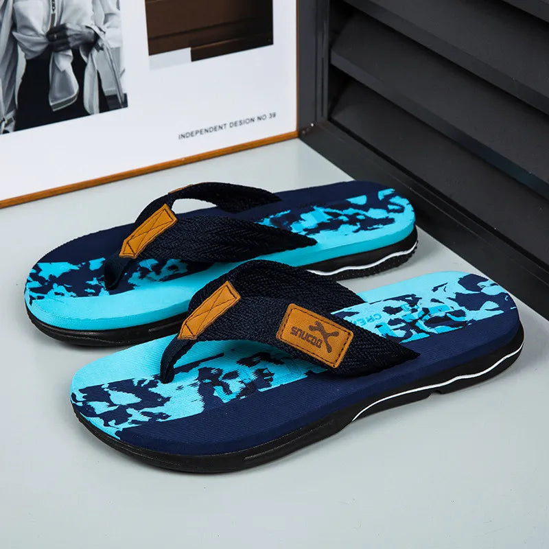 Chanclas Hombre EVA Concisas Estampadas Planas Playa Verano | Alta Calidad