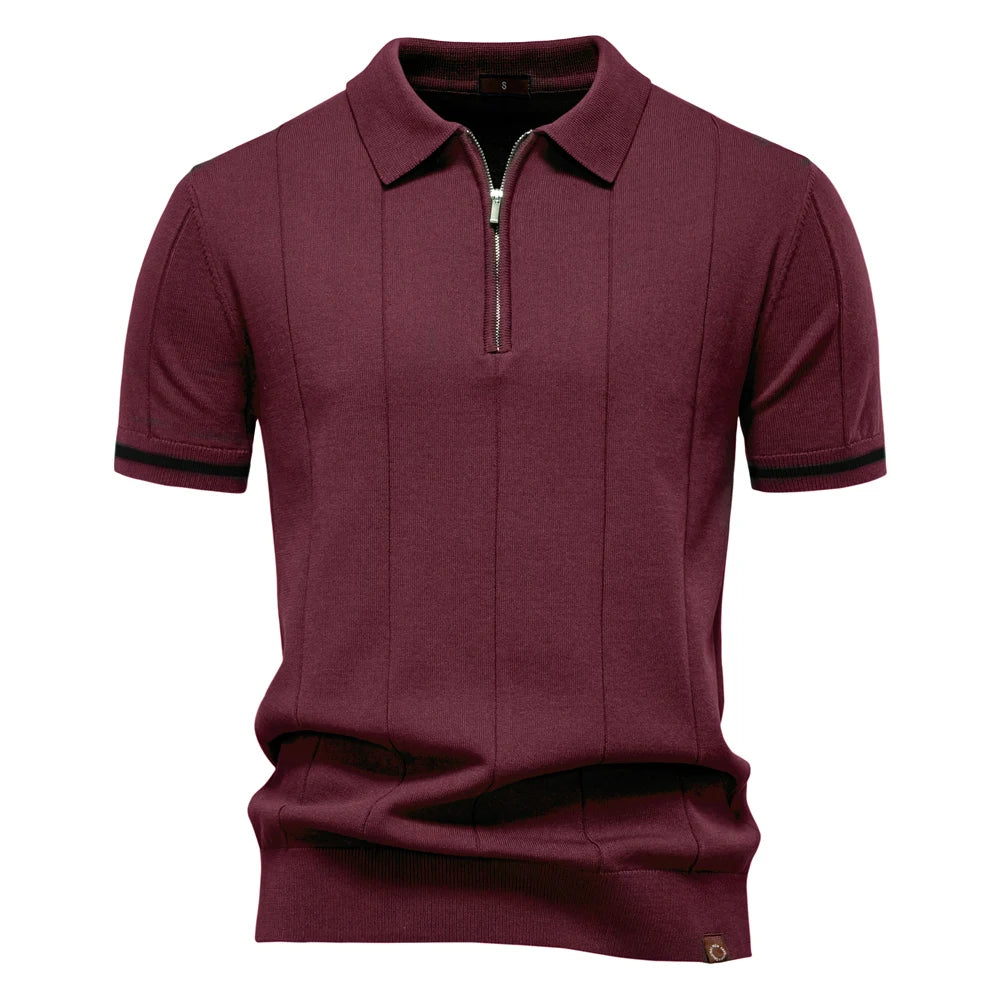 Polo Deportivo Cremallera Hombre | Ajustado Oficina Casual | Tallas S-XXL | Tico Trendy