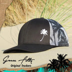 Trucker Cool Designs Transpirable Cocoteros Bordado Béisbol Sombra al aire libre Protección solar Gorra de malla Sombrero para el sol para hombres y mujeres