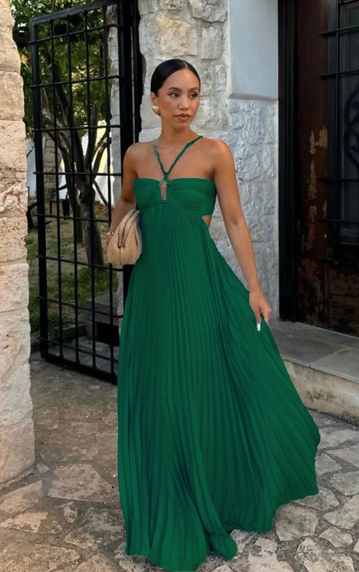 Vestido de Batas Plisado 2025 para Vacaciones | Estilo Versátil