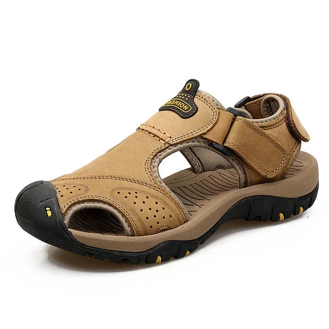 Sandalias Cuero Genuino Hombre Ticotrendy Casual Plataforma Hebilla | Moda Lujo Ajustable