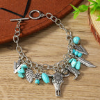 Pulseras de Cuero para Hombre y Mujer |  Hojas y Plumas  |  Dijes de Animales