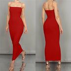 Vestido Sexy De Verano Ceñido Sin Mangas Espalda Descubierta 2025