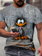 Camiseta Hombre Verano Jersey Estampado Abeja | Manga Corta Cuello Redondo Secado Rápido