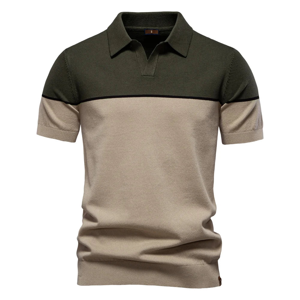Polo Deportivo Cuello V Bloques Color Hombre | Ajustado Eventos | Tallas S-XXL | Tico Trendy
