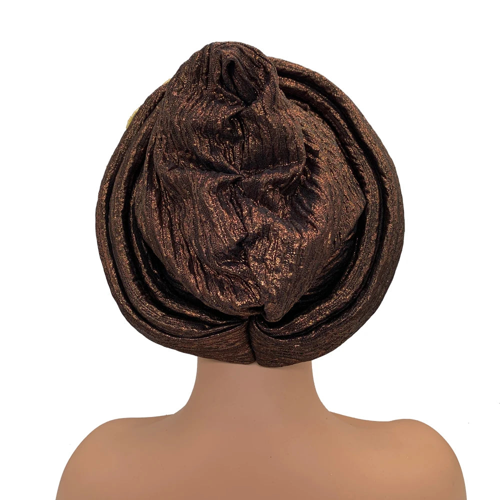 Turbante Africano de Moda para Mujer, Autogele