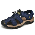 Sandalias Cuero Genuino Hombre Ticotrendy Casual Plataforma Hebilla | Moda Lujo Ajustable
