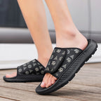 Sandalias Hombre Cuero Artificial Retro Cómodas Planas Aire Libre | Verano 2025