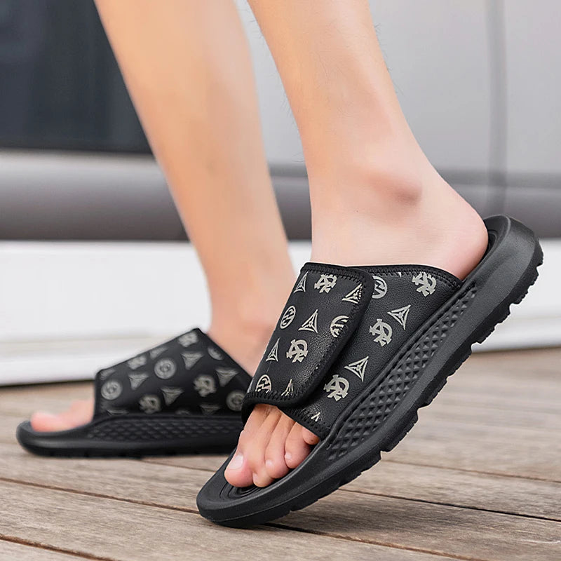 Sandalias Hombre Cuero Artificial Retro Cómodas Planas Aire Libre | Verano 2025